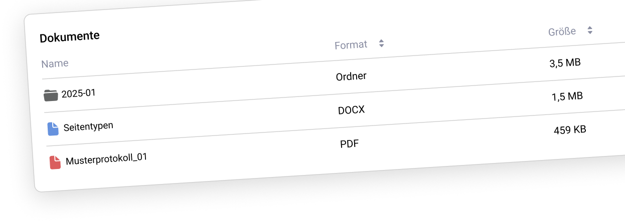 Speichere alle Daten an einem Ort